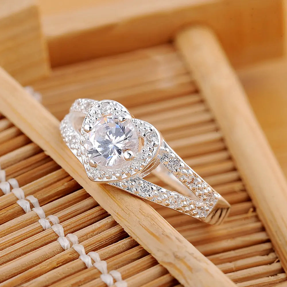 Clara™ Elegant Heart Ring with Zirconia