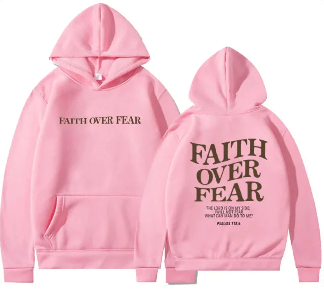 Clara™ Faith Over Fear  Luxury Hoodie