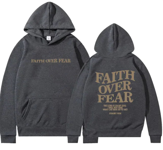 Clara™ Faith Over Fear  Luxury Hoodie
