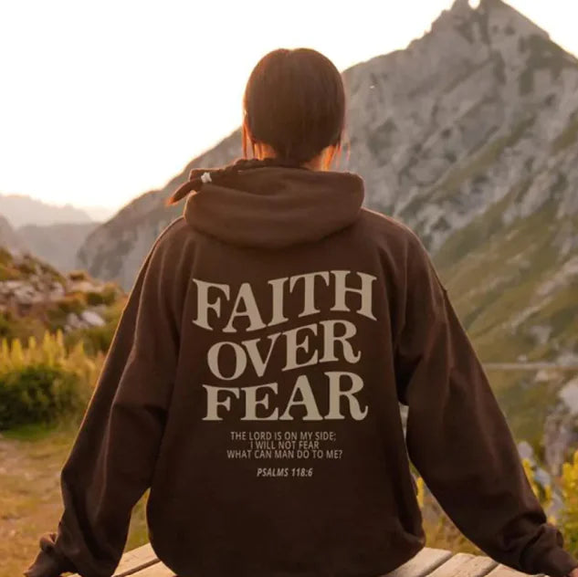 Clara™ Faith Over Fear  Luxury Hoodie