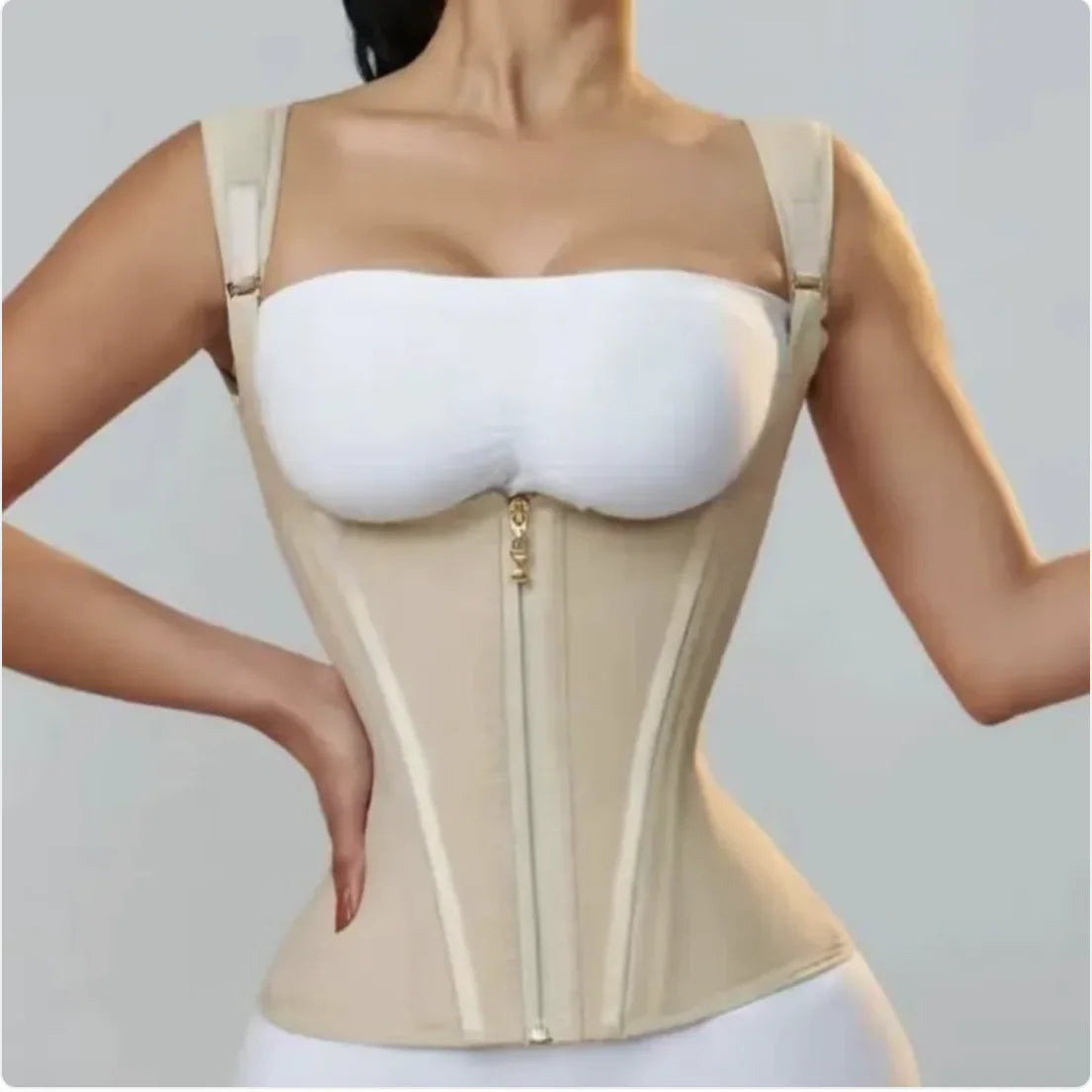 Clara™ Retro Shapewear Top with Zipper