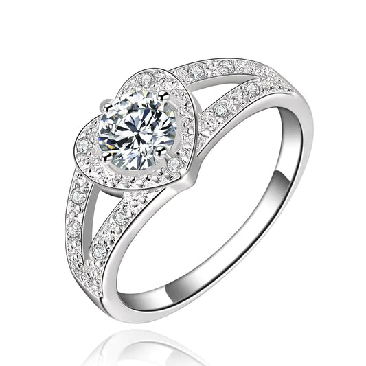 Clara™ Elegant Heart Ring with Zirconia