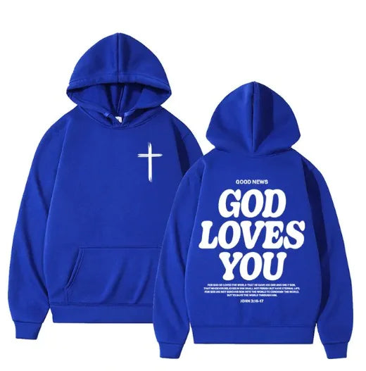 Clara™ God Loves You Luxury Hoodie