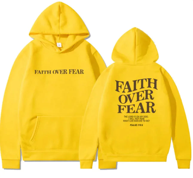 Clara™ Faith Over Fear  Luxury Hoodie
