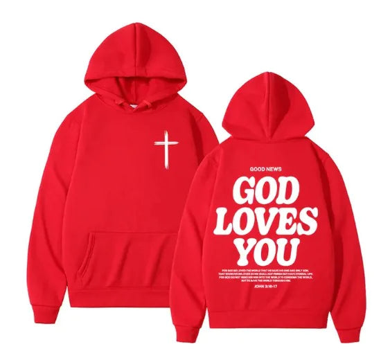 Clara™ God Loves You Luxury Hoodie