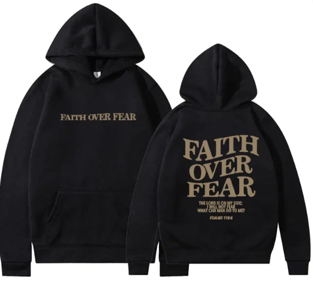 Clara™ Faith Over Fear  Luxury Hoodie