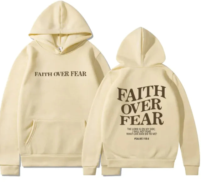 Clara™ Faith Over Fear  Luxury Hoodie