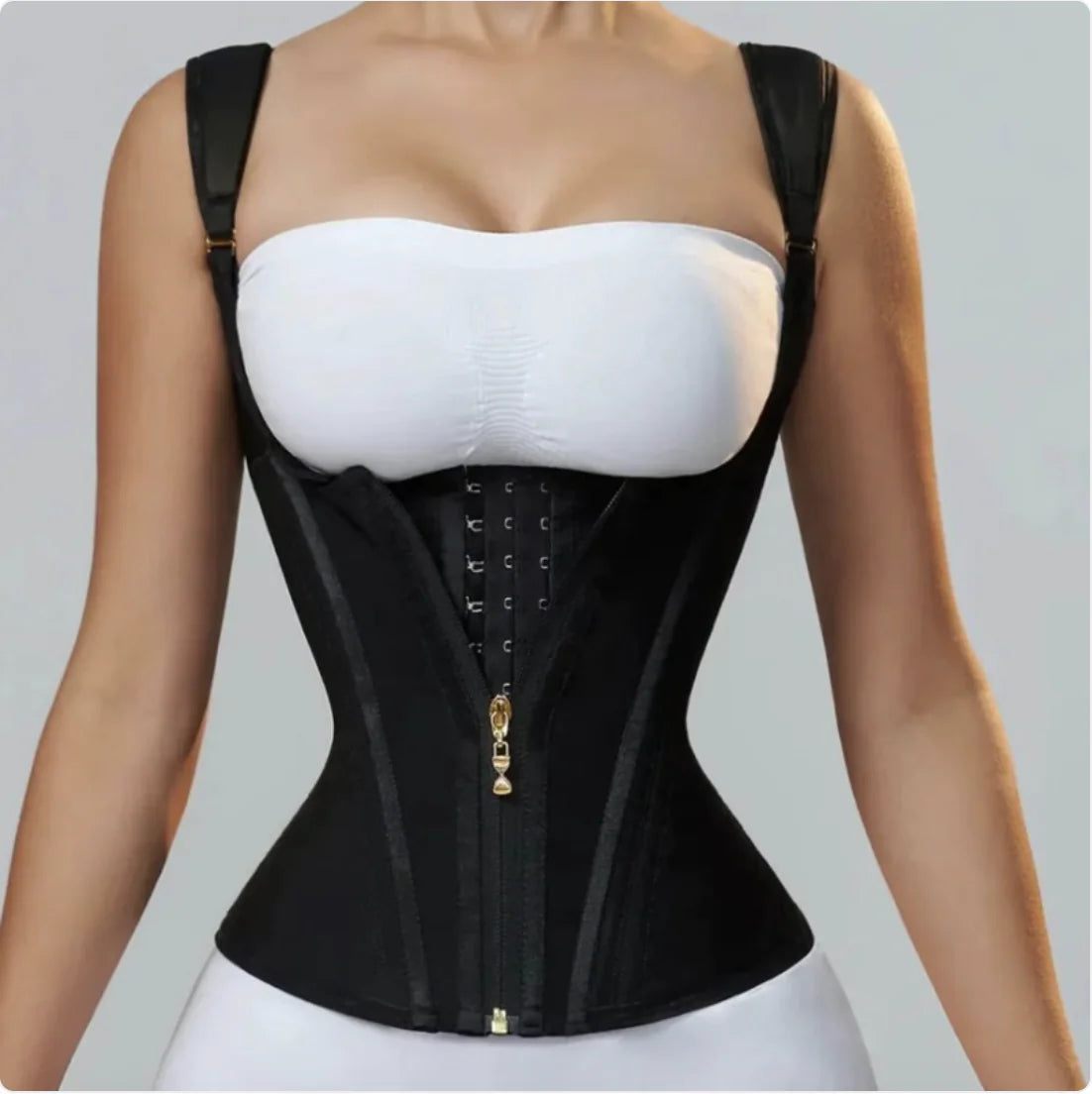 Clara™ Retro Shapewear Top with Zipper