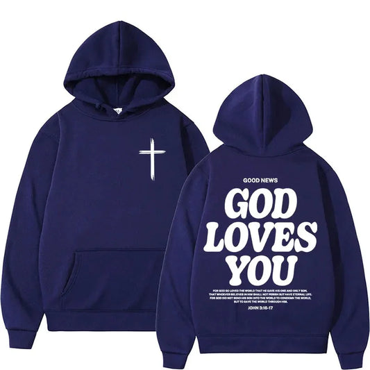 Clara™ God Loves You Luxury Hoodie