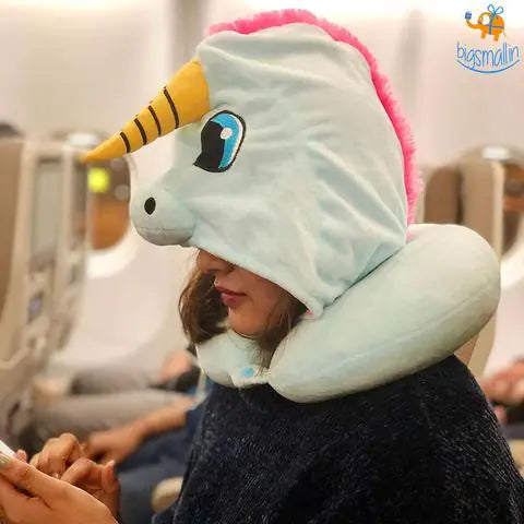 Super Deluxe Unicorn Travel Neck Pillow Made With 100% Organic Cotton | Buy One Get One Free