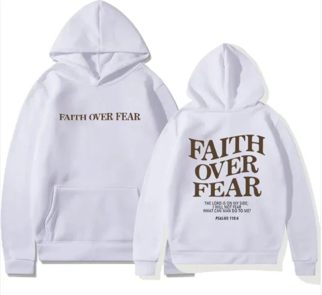 Clara™ Faith Over Fear  Luxury Hoodie