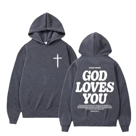 Clara™ God Loves You Luxury Hoodie