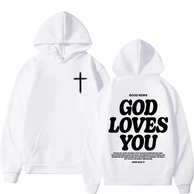 Clara™ God Loves You Luxury Hoodie