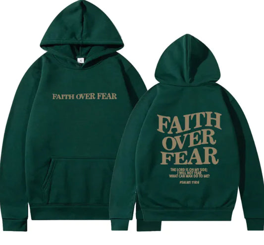 Clara™ Faith Over Fear  Luxury Hoodie