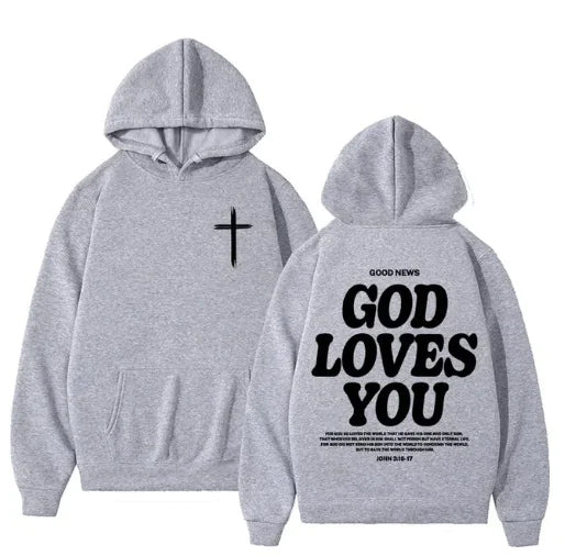 Clara™ God Loves You Luxury Hoodie
